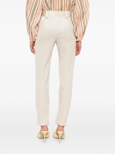 Chloé satin-finish D-ring trousers - Neutrals