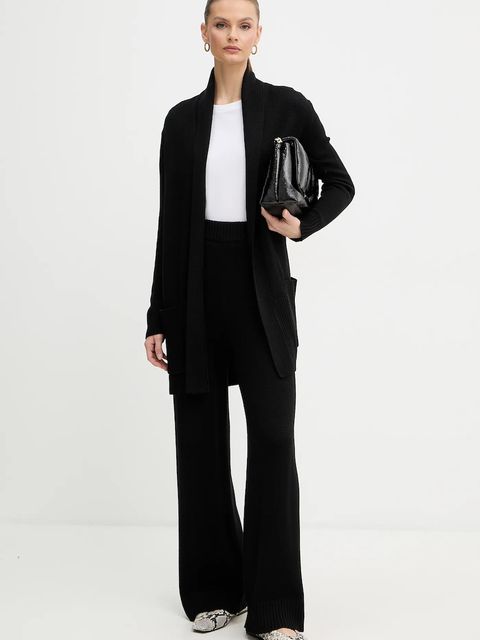 Armani Exchange kardigan z dodatkiem wełny damski kolor czarny XW000766 AF13774