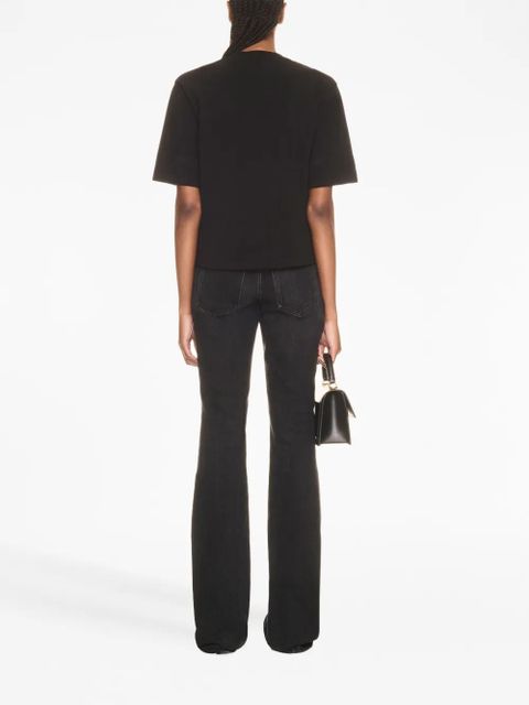 Off-White slogan-print cotton T-shirt - Black