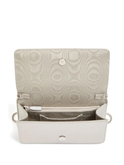 Valentino Garavani Vlogo Signature sparkling-embroidery clutch bag - Silver