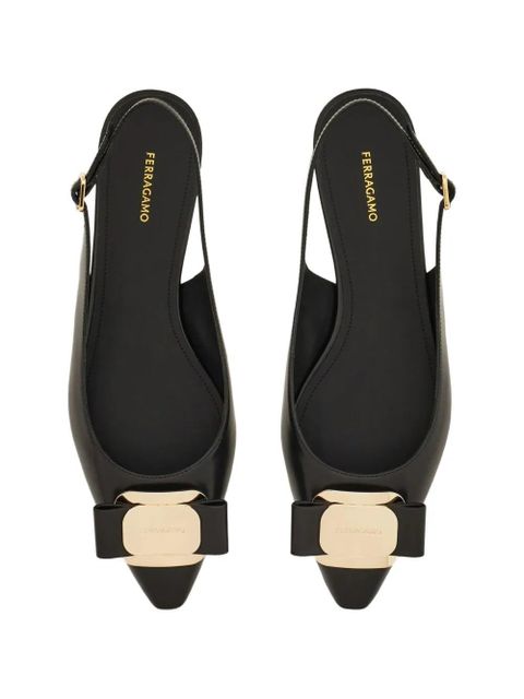 Ferragamo Zelmy slingback flat pumps - Black