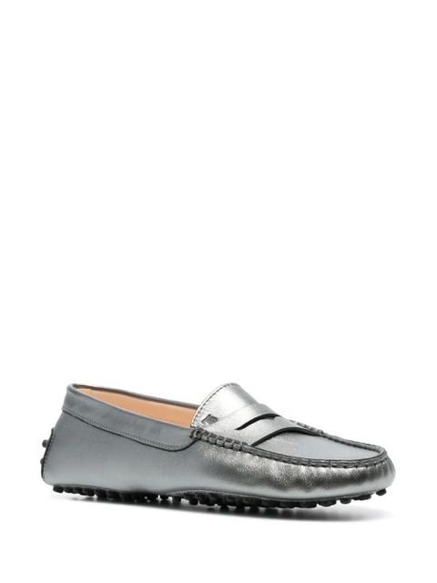 Tod's Gommino Driving leather loafers - Silver - zdjęcie produktu nr 2