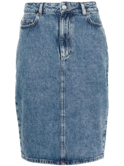 Moschino logo-appliqué pencil denim skirt - Blue - zdjęcie produktu nr 1