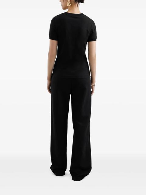 Dolce & Gabbana DG logo-embroidered jersey T-shirt - Black