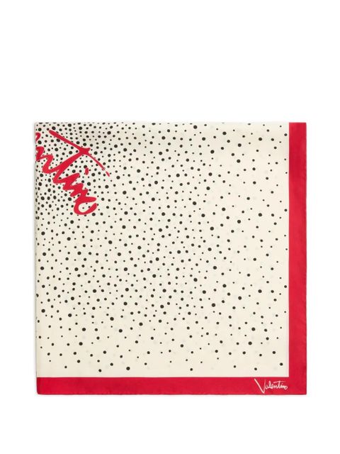 Valentino Garavani Little Stars starry silk scarf - Neutrals - zdjęcie produktu nr 1