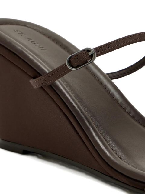 St. Agni Petit wedge strap sandals - Brown