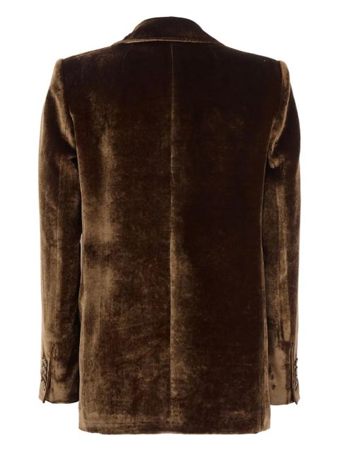 ETRO velvet single-button blazer - Brown - zdjęcie produktu nr 2