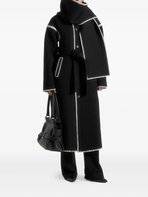 Manière De Voir Aube stitched scarf - Black - zdjęcie produktu nr 2