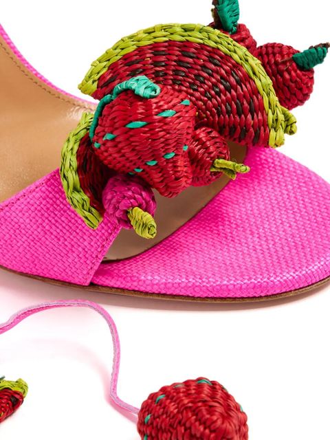Aquazzura Strawberry Punch 105mm leather sandals - Pink - zdjęcie produktu nr 2