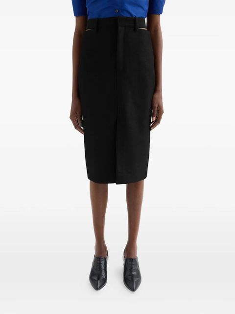 Jil Sander cut-out midi skirt - Black - zdjęcie produktu nr 2