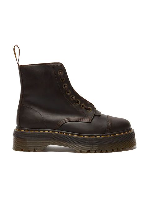Dr. Martens workery skórzane Sinclair damskie kolor brązowy na platformie DM40910200 - zdjęcie produktu nr 1