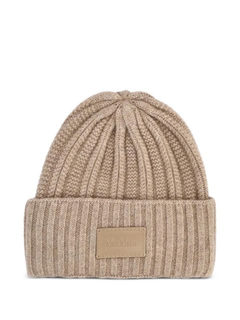 Max Mara ribbed logo hat - Brown - zdjęcie produktu nr 1