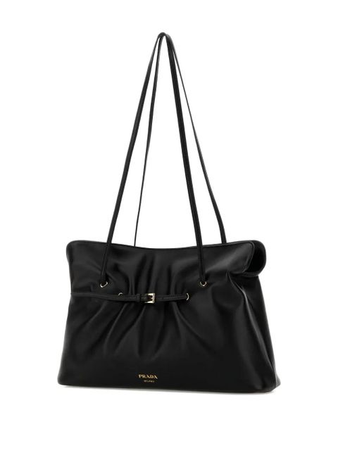 Prada nappa leather shoulder bag - Black
