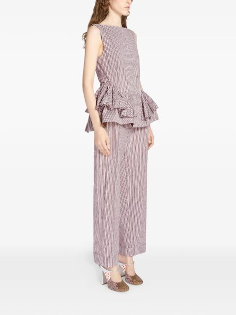 DRIES VAN NOTEN ruffled peplum top - Neutrals - zdjęcie produktu nr 2