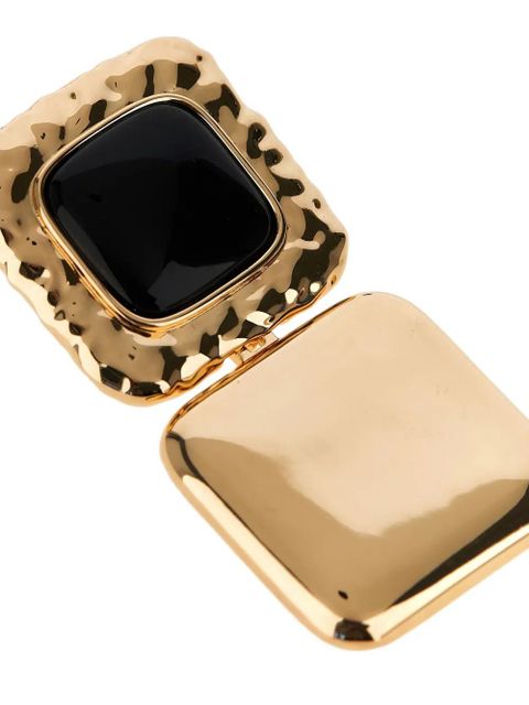 Self-Portrait textured square earrings - Gold - zdjęcie produktu nr 2