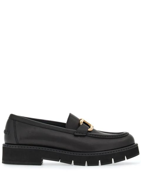 Ferragamo Gancini-plaque leather loafers - Black - zdjęcie produktu nr 1