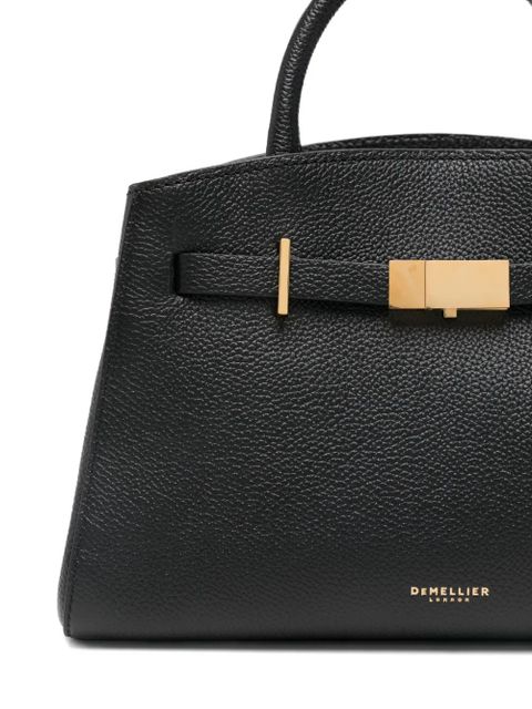 DeMellier small Hudson grain leather tote bag - Black