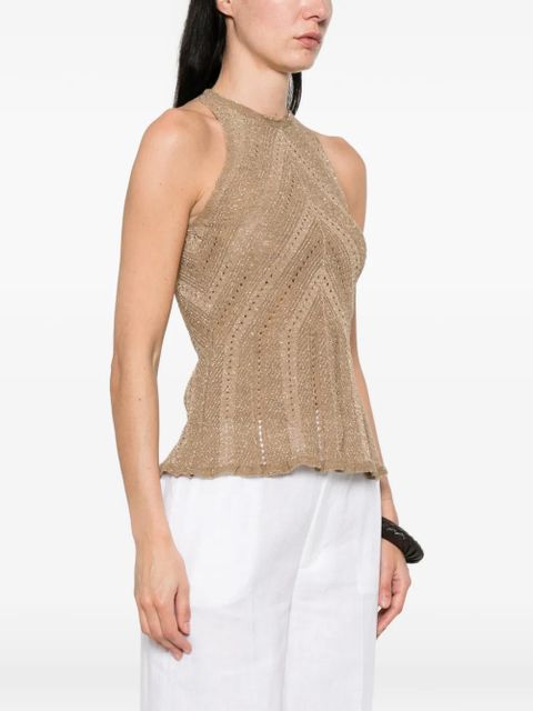 TWINSET crew-neck tank top - Gold