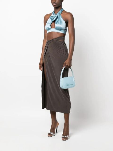 Blumarine logo-detail leather mini bag - Blue - zdjęcie produktu nr 2