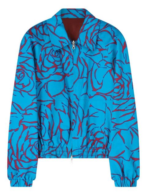 DRIES VAN NOTEN reversible floral cotton jacket - Blue - zdjęcie produktu nr 1