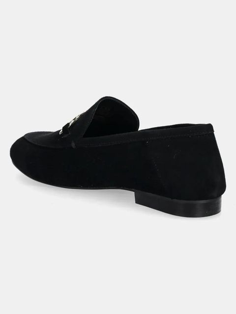 Guess mokasyny zamszowe MARTYNAS damskie kolor czarny na platformie FLPMAR SUE14