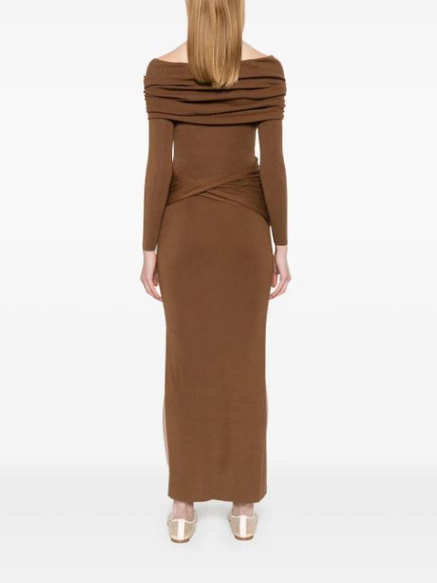 Aya Muse knitted maxi dress - Brown