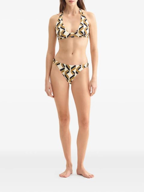 ERES Dimension geometric-print triangle bikini top - White - zdjęcie produktu nr 2