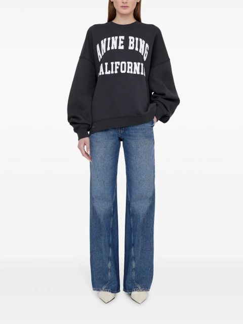 ANINE BING Miles organic-cotton sweatshirt - Black