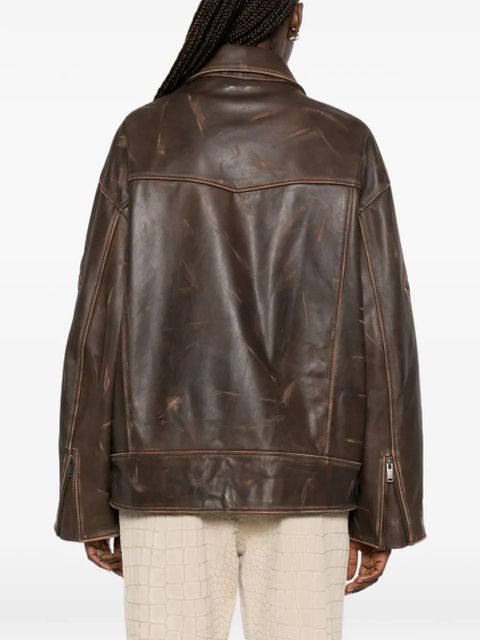 ducie Samantha distressed jacket - Brown