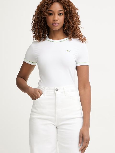 Lacoste T-shirt damski z bawełną - zdjęcie produktu nr 1
