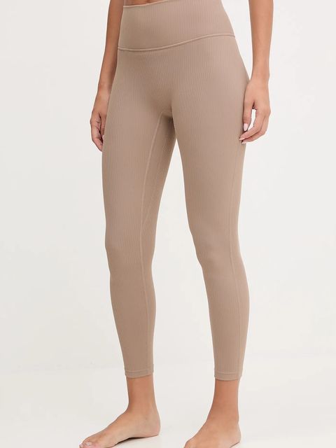 adidas Performance legginsy do jogi All me damskie kolor beżowy gładkie JW7589 - zdjęcie produktu nr 1