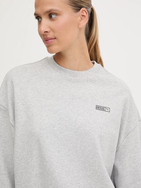 Puma bluza bawełniana PUMA x ROSÉ damska kolor szary gładka 633803