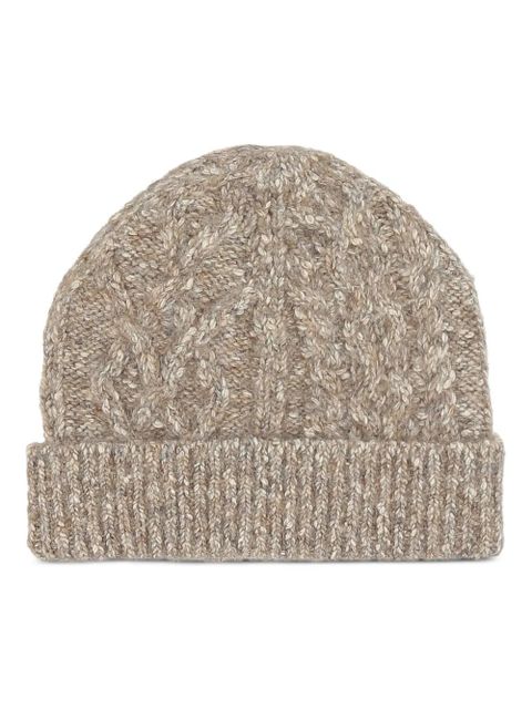 ISABEL MARANT Tolie cable-knit beanie - Neutrals