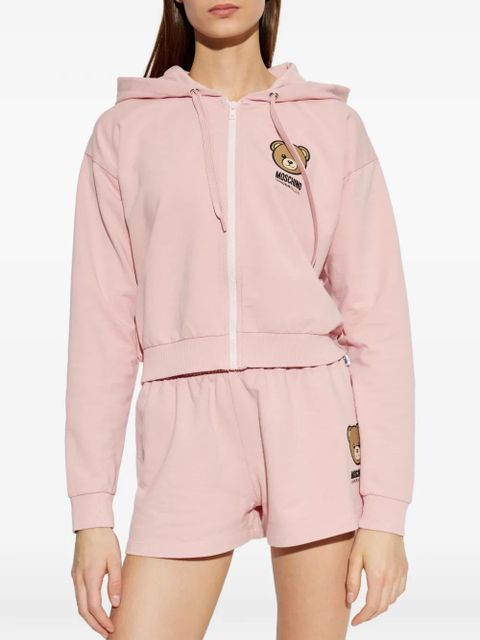 Moschino Teddy Bear zip-up hoodie - Pink