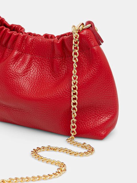 Answear.LAB kopertówka skórzana kolor czerwony