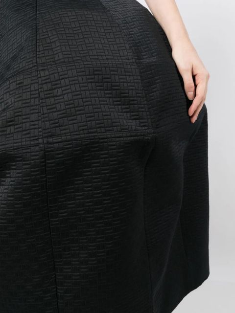 Comme Des Garçons panelled patterned-jacquard midi skirt - Black