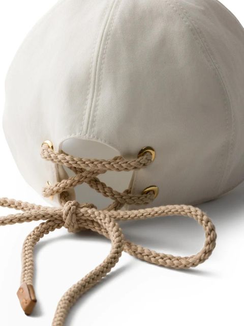 Prada satin baseball cap - Neutrals - zdjęcie produktu nr 2