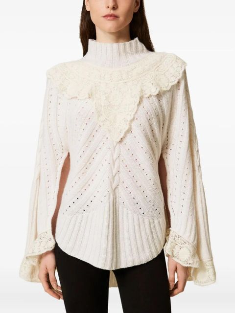 TWINSET crochet-panel jumper - Neutrals - zdjęcie produktu nr 2