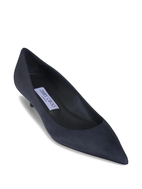 Jimmy Choo Amelia pointed-toe suede pumps - Blue - zdjęcie produktu nr 2
