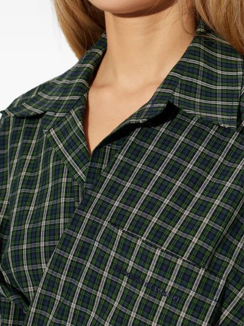 Alexander Wang plaid wrapped mini dress - Green