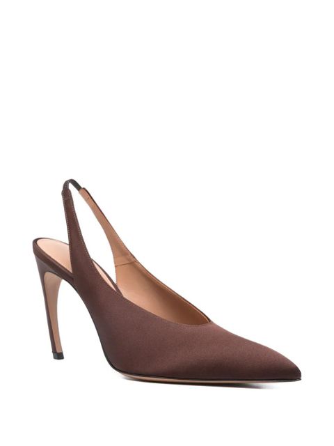 The Attico 95mm viper sling pumps - Brown - zdjęcie produktu nr 2