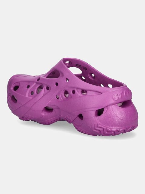 Crocs klapki Caged W Clog damskie kolor fioletowy na platformie 211141 - zdjęcie produktu nr 2