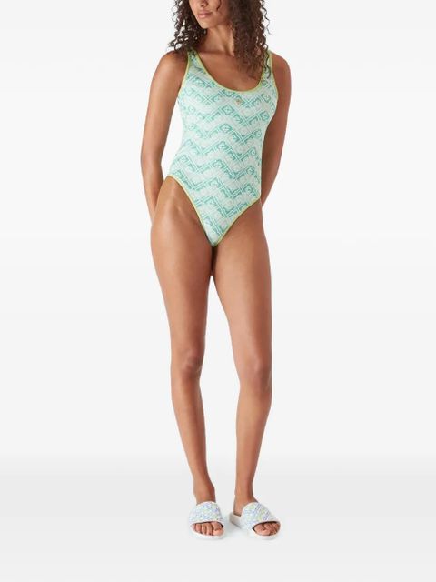 Casablanca monogram swimsuit - Green - zdjęcie produktu nr 2