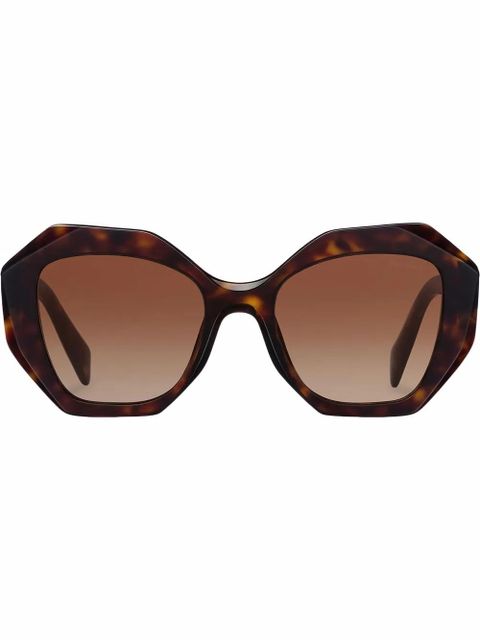 Prada Eyewear Symbole oversized frame sunglasses - Brown - zdjęcie produktu nr 1