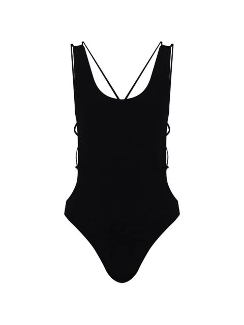 ISABEL MARANT Tenisia lace-up swimsuit - Black - zdjęcie produktu nr 1