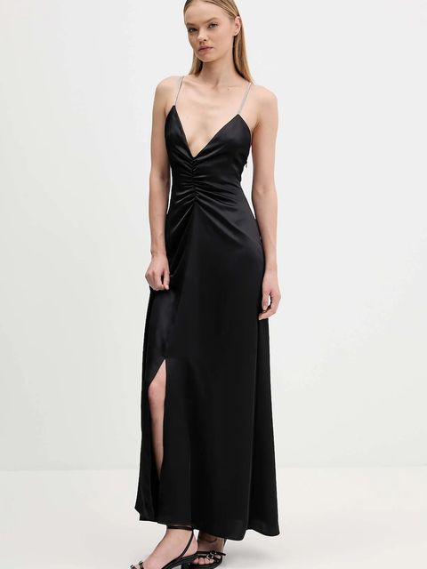 HUGO sukienka kolor czarny maxi rozkloszowana 50546784 - zdjęcie produktu nr 2