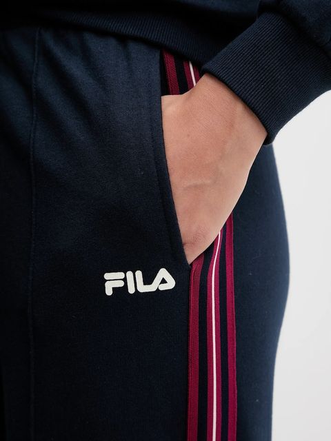 Fila dres bawełniany damski kolor granatowy FPW4216
