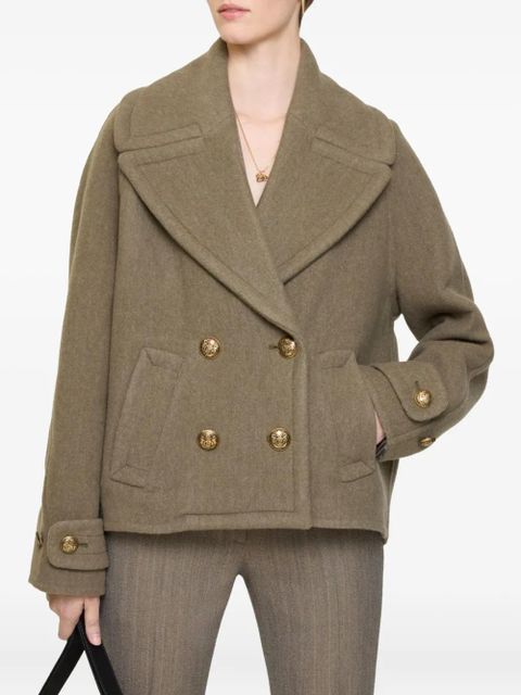 Burberry double-breasted wool jacket - Green - zdjęcie produktu nr 1