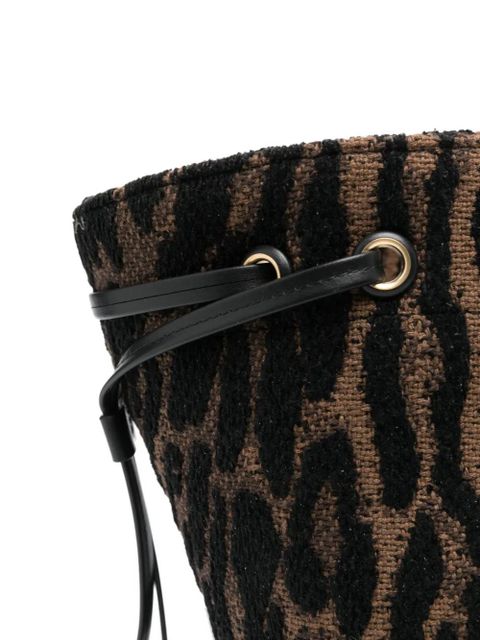 TOM FORD large leopard-jacquard tote bag - Brown