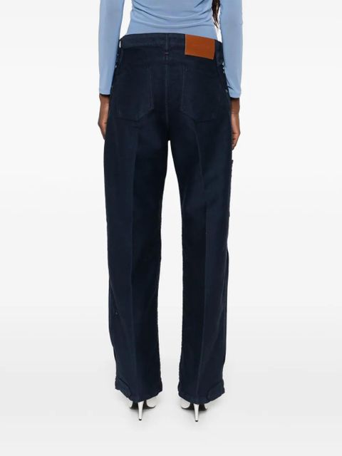 Victoria Beckham split-detail trousers - Blue - zdjęcie produktu nr 2
